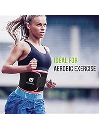 Cinturón de cintura recortable, cinturón de entrenamiento de cintura premium para sauna para mujeres y hombres, promueve el sudor y la pérdida de peso en el estómago quema de grasa, incluye funda de transporte