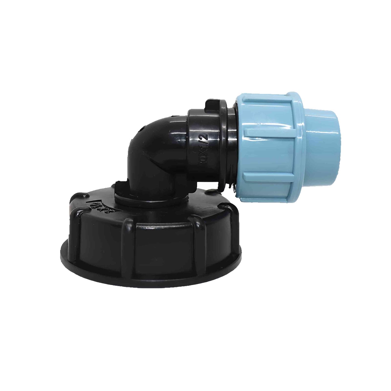 s60x6 Adapter IBC Tank Thread Connector for Mdpe Water Pipe Fittings Elbow Outlet 20mm