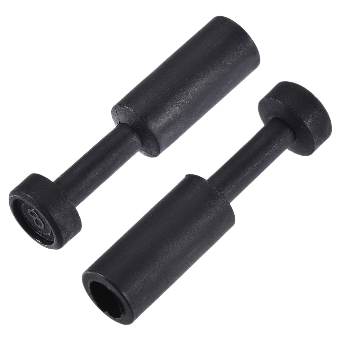 sourcing map Push to Connect Fittings, Cap Style Pneumatic Blanking Plugs, Fit for 8mm Inner Dia. Air Hose Tube Pipe, Plastic, Black, Pack of 10
