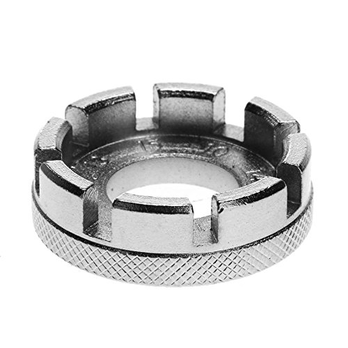 Starnearby Bicycle Wrench Spoke Mountain Bike Repair Tool Wheel Rim Steel Spanner - Thumbnail 5