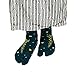 allydrew Flip Flop Socks Sandal Socks (set of 3), Carefree, Pink Black, Slate Blue