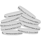 Fight Like a Girl Supporting the Fighters, Admiring the Survivors, Honoring the Taken Silicone Wristband (10 Pack)