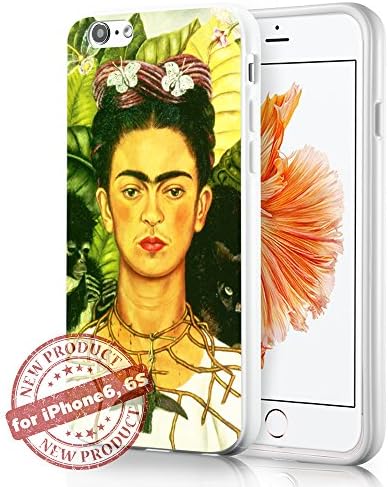 Frida Kahlo Paintings Picture Art Fashion iPhone 6 6s Case Cover White Rubber Silicone Protector