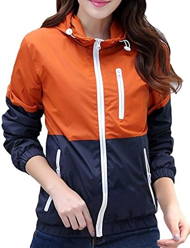 Afkluua Womens Lightweight Windbreakers Sun Protection Outdoor Hooded Sports Outwear Quick Dry Jacket Lovers Coat