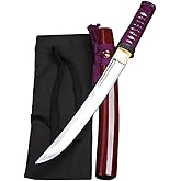 Full Tang Unokubitsukuri Carbon Steel Japanese Samurai Tanto Small Sword Short Katana