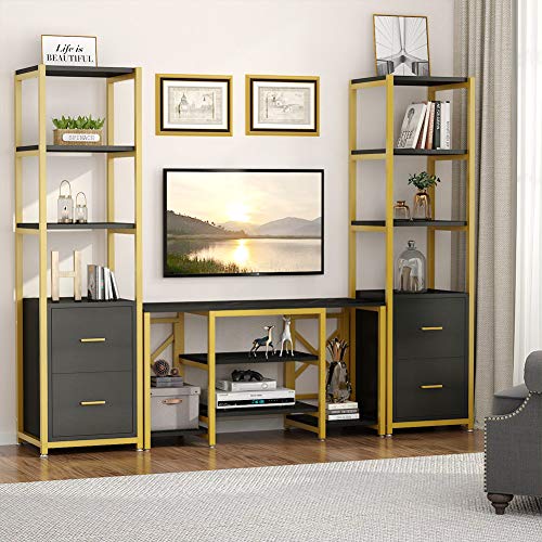 Tribesigns Gold TV Stand - Cute Decor Online