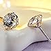 Chryssa Youree Swarovski Elements Zirconia CZ 3-8MM Stud Earrings Mens Womens Jewelry Bridesmaid Groomsmen Gifts (ED-82) (8mm, white)