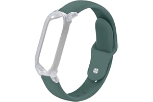 TUDIA Snap On PC Case with Adjustable Silicone Wristband Compatible with PLAUD NotePin AI Voice Recorder [for 5.6"–8.5" Wrists] Comfort Lightweight Wearable Strap Secure Fit Accessories - Dark Green