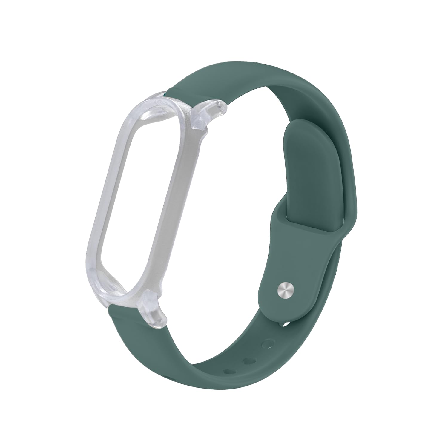 Photo 1 of TUDIA Snap On PC Case with Adjustable Silicone Wristband Compatible with PLAUD NotePin AI Voice Recorder [for 5.6"–8.5" Wrists] Comfort Lightweight Wearable Strap Secure Fit Accessories - Dark Green