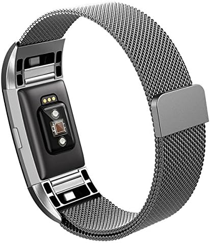 Hanlesi Band for Fitbit Charge 2, Stainless Steel Bracelet Fitness Accessory Wristband for Fitbit Charge2