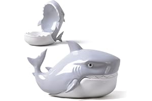 HAUCOZE Candy Dish Cookie Jar Shark Gifts Sculpture Modern Decor Statue Home Figurine Table Centerpiece Crafts Polyresin Orna