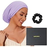 100% Mulberry Silk Bonnet for Sleeping Women Men, Real Silk Lined Sleep Cap with Adjustable Strap, Hair Wrap Slouchy Beanie for Curly Hair