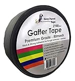 GreyParrot Gaffer Tape White, Heavy Duty, Matt Cloth Fabric, 11.8mil Thick, Leaving no Residual, (1 Pack, 2in x 35yds), Filming Backdrop, Water Proof