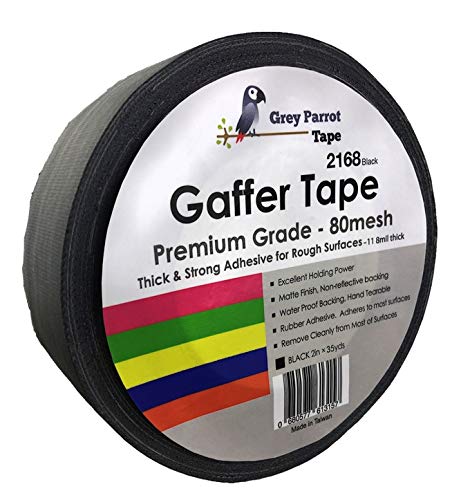 GreyParrot Gaffer Tape White, Heavy Duty, Matt Cloth Fabric, 11.8mil Thick, Leaving no Residual, (1 Pack, 2in x 35yds), Filming Backdrop, Water Proof