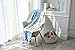 Mika Home Nautical Reversible Cozy Bamboo Fiber Oversized Throw Blanket for Couch, Sofa, Travel, 50X70”, Blue, White