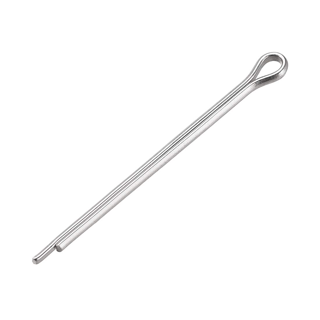sourcing map Split Cotter Pin - 1.5mm x 25mm 304 Stainless Steel 2-Prongs Silver Tone Fastener Clip Key 120Pcs