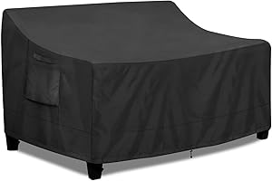 PureFit Outdoor Couch Cover Waterproof Patio Sofa Furniture Covers, 2-Seater Outdoor Loveseat Cover with Air Vent and Handles