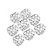 Feyarl Set of 8pcs Sparkly Napkin Rings Crystal Table Dinner Napkin Holders for Wedding Centerpieces Party Special Occasions Festival Decoration