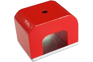 AplysiaTech 1.77" Strong Horseshoe Alnico Magnets, Red Cast Horseshoe Magnet with Keeper,U Shaped Magnet for Education,30 lbs Heavy-Duty Alnico Powerful Nail Polish Magnets