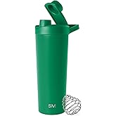 Simple Modern Stainless Steel Shaker Bottle with Ball 24oz | Metal Insulated Cup for Protein Mixes, Shakes and Pre Workout | Rally Collection | Kelly Green