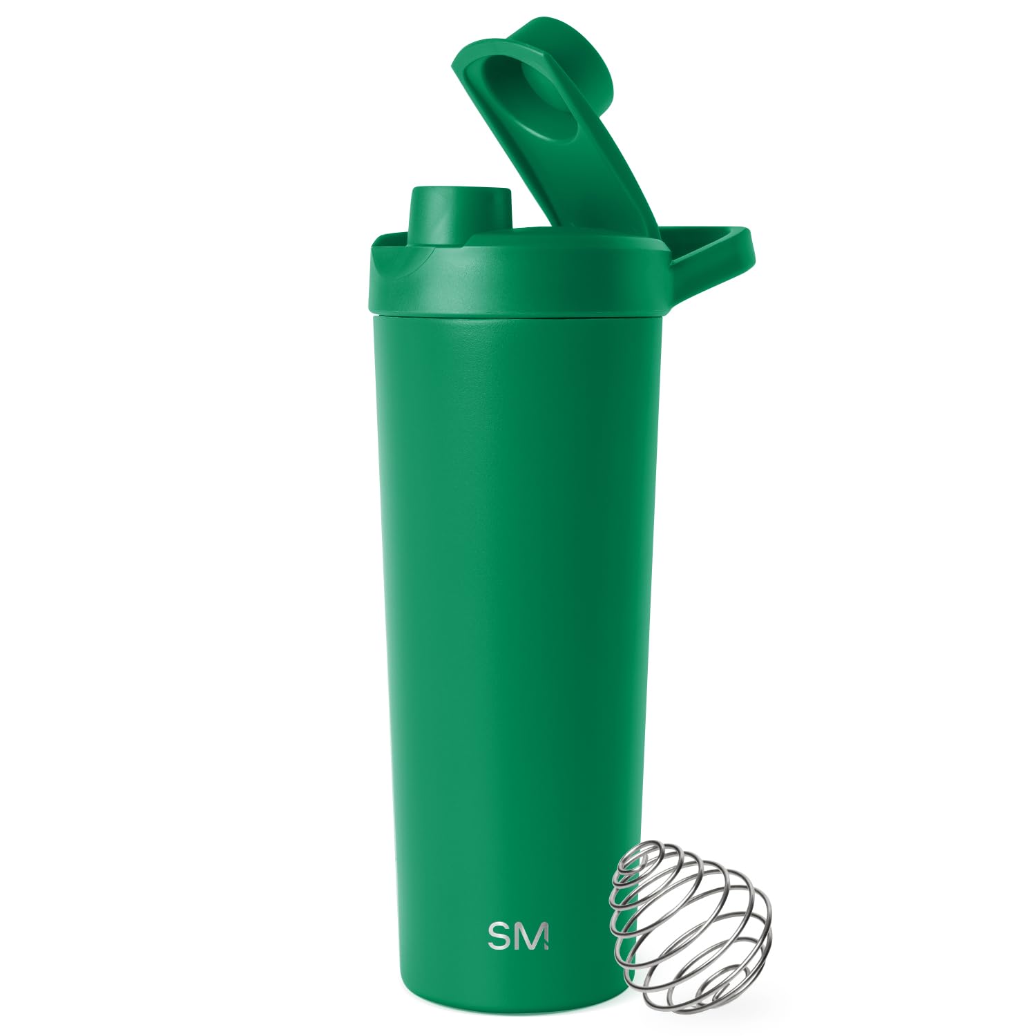 Photo 1 of Simple Modern Stainless Steel Shaker Bottle with Ball 24oz | Metal Insulated Cup for Protein Mixes, Shakes and Pre Workout | Rally Collection | Kelly Green