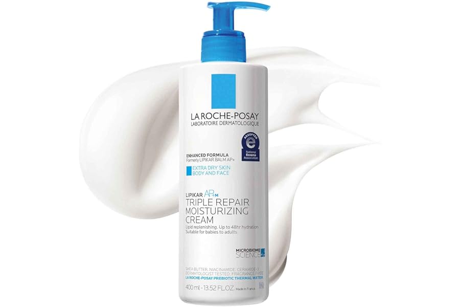 La Roche-Posay Lipikar AP+ Triple Repair Moisturizing Cream | Face & Body Lotion For Dry Skin | Shea Butter & Niacinamide Moisturizer | Gentle Face & Body Cream For Dry, Rough & Sensitive Skin