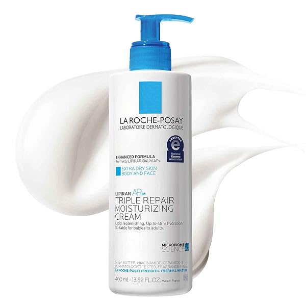 LA ROCHE-POSAY LIPIKAR AP+ TRIPLE REPAIR MOISTURIZING CREAM, FACE & BODY LOTION FOR DRY SKIN, SHEA BUTTER & NIACINAMIDE MOISTURIZER, GENTLE FACE & BODY CREAM FOR DRY, ROUGH & SENSITIVE SKIN