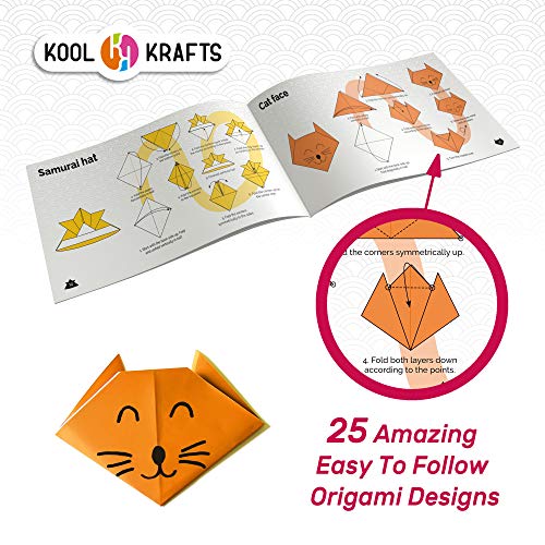 Origami Paper 100 Origami Paper Kit Sheets 20 Colors 6x6 with 25 Origami Book Easy Projects