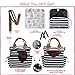 Diaper Bag Designer Tote with Swaddling Muslin Cotton Blanket Changing Pad Included By Jornix