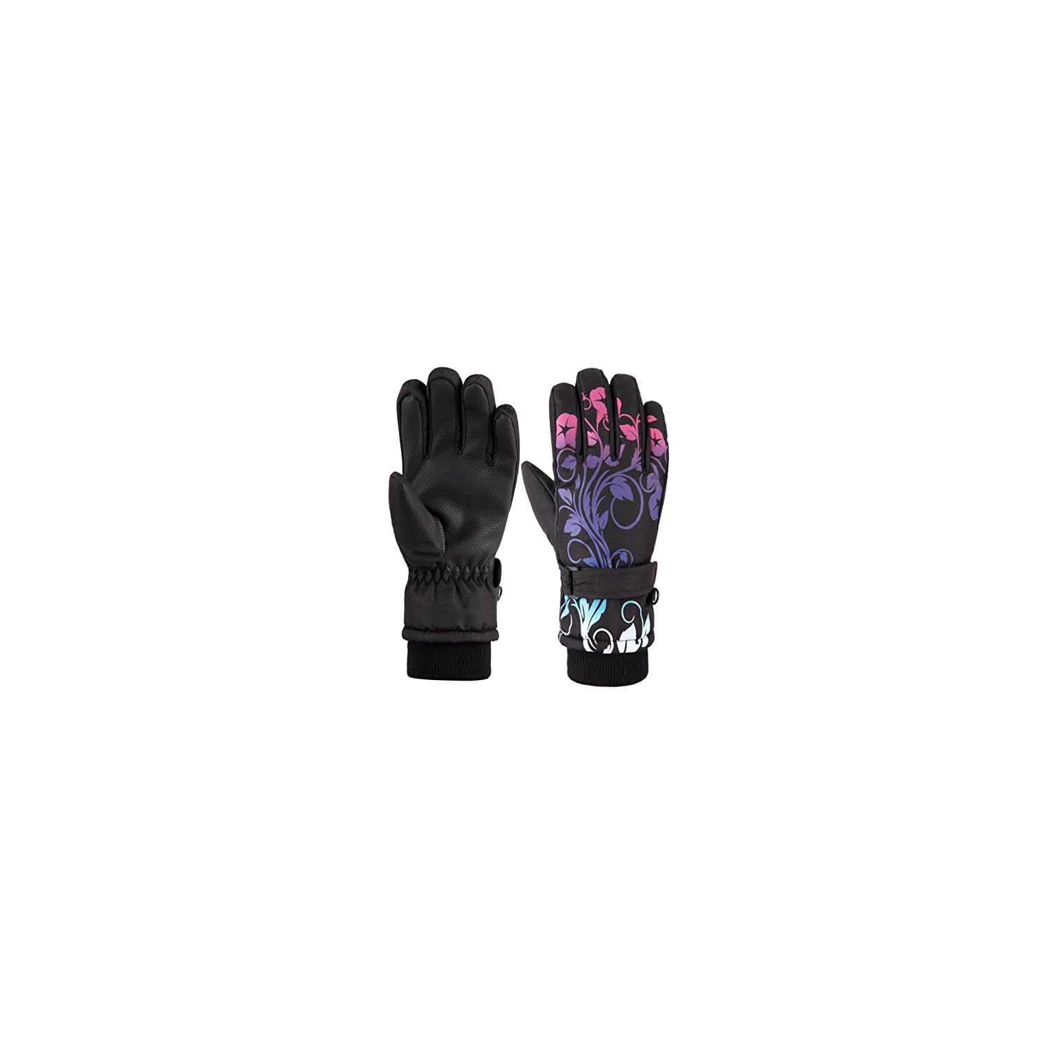 HighLoong Kids Waterproof Ski Snowboard Gloves Mittens Thinsulate Lined