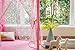 Pericross Snowflake Veil Hexagon Princess Play Tent with Metal Frame and 10M 100 Diodes LED Brass Wire Lights and Flash Control (Pink)