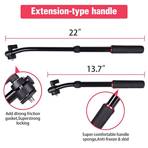 image for JIEN YANNG Video Camera Tripod monopod headFluid Drag Pan HeadQR Plate