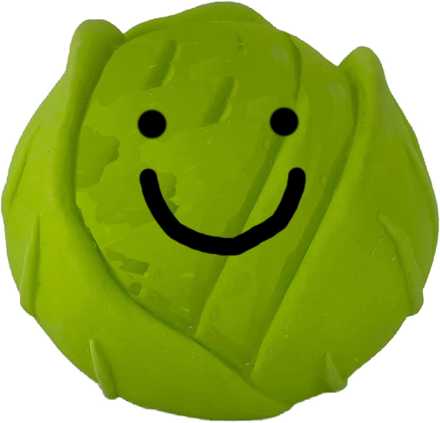 SEASONS GREETINGS SOFTY LATEX 12 CM BRUSSEL SPROUT DOG PUPPY SQUEAKY TOY BALL