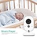 Baby Monitor, Wireless Video Baby Monitor with Camera, 3.2'' HD Screen, VOX Mode, Rechargeable Battery, Night Vision, Two-Way Talk, Feeding Reminder, Smart Temperature, 8 Lullabies, Baby/Elder/Pet