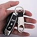 Fatmingo Key Chains with 2 Split Keyrings Stainless Steel Quick Release Key Holder Classic Keychain Black