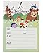 Juvale Woodland Invitation Cards - 24 Fill-In Invites for Baby's First Birthday Party, 5 x 7 Inches, Postcard Style