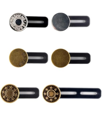 Lot De 4 Rallonges De Ceinture Pour Jeans En Métal De Qualité Supérieure, Rallonge De Bouton Réglable En Denim Pour Pantalon, Extension De Taille Confortable