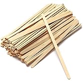 RIJIS Coffee Stirrer Sticks Pack of 100 Wooden Bamboo Stir Stirrers for Coffee Beverage Hot Cold Tea Perfect for Kitchen Offi