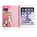BoriYuan iPad Air 360 Degree Rotating Stand PU Leather Case Protective Flip Folio Detachable Soft Rubber Cover For Apple iPad Air with Card Slot+Screen Protector+Stylus (Pink)
