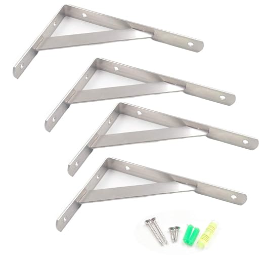 QIA0NGA Soportes de Estante,Soporte Desmontable,Estante de Acero ...