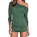 YINUOWEI Sexy Women Bodycon Shoulder-off Long Sleeve Casual Romper Jumpsuit