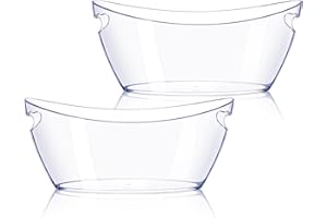 Ice Bucket 2 PCS, Small Ice Buckets for Parties, Mimosa Bar Supplies Beverage Tub for Champagne Beer Sparkling Wine Cocktails