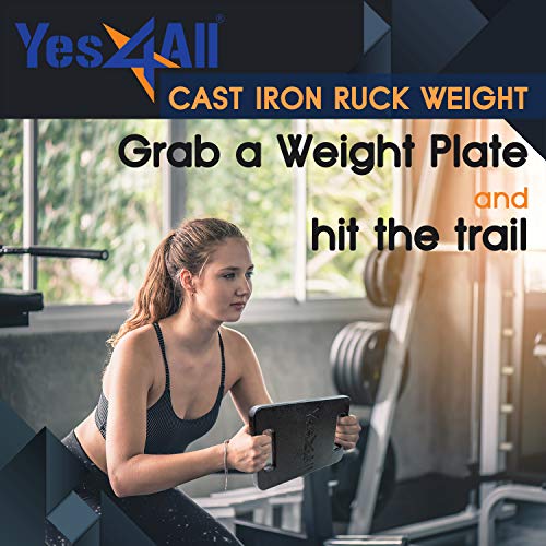 Yes4All 20 lb Ruck Weight Best Cast Iron Ruck Weight for Walking