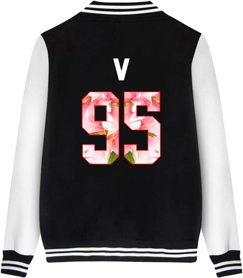 Bloom Floral Unisex Baseball Jacket Kpop BTS Fans Suga Jin Jimin Jung Kook J-Jope V Rap Monster