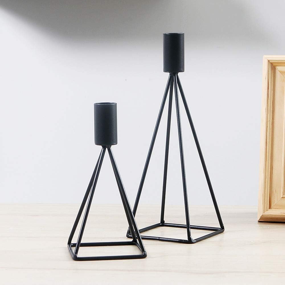 Sziqiqi Metal Taper Candle Holders Set of 2, Black - Image 5