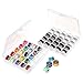 NEX Sewing Thread Kit Bobbins and Sewing Thread with Bobbin Case Soft Measuring Tapes Assorted Colors - 50 Pieces 2 Bobbin Box - Ideal Gift