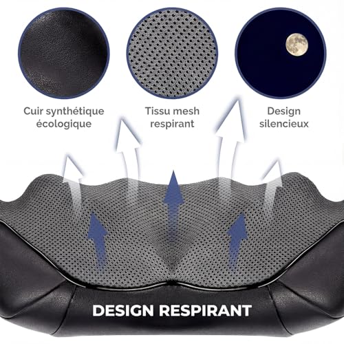Neck Massager, Back and Neck and Shoulder Massage with Heating, 3D Electric Shiatsu Massage Device for Neck Massager, Neck Massager, Gifts for Car, Home, Office