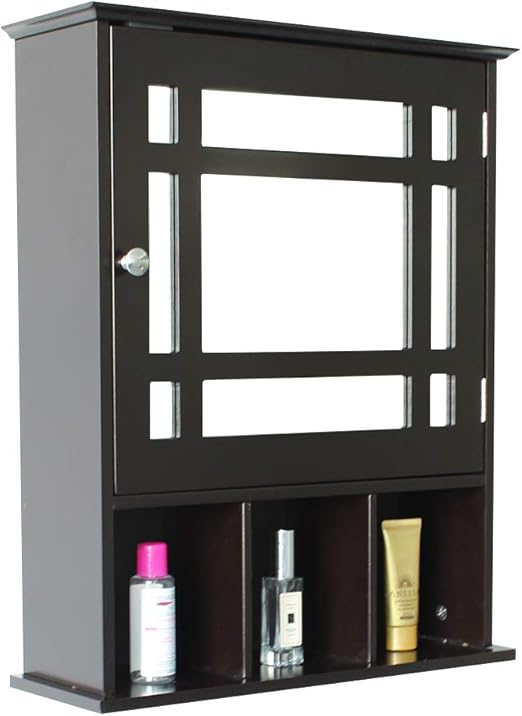 Wall Mount Bathroom Cabinet Organizer Kitchen Cupboard W Door Storage Shelf Home