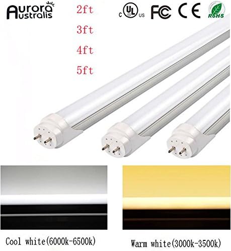 Easy-Installing &amp;Eco-Friendly T8 LED Tube Light - 4FT 47" 120CM 14W (32W Equivalent), Double-End Powered, Milky Cover, Works from 85-265VAC Fluorescent Replacement Lamp (1, 4ft Cool White 6000K-6500K)