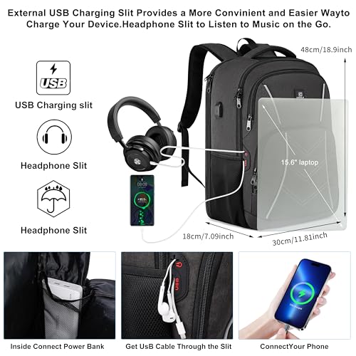 Travel Backpack Approved for Flight (TSA) - Waterproof, Lightweight and Heavy Duty Large Capacity - Great for School, Work or Weekend